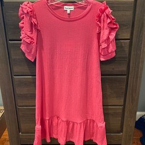 Dual Nature Ruffle Sleeve Knit Dress